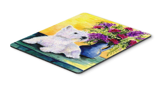 Caroline's Treasures SS8301MP Westie Mouse Pad, Hot Pad or Trivet for Home Office Gaming Working Computers Laptop Mouse Mat,Washable Large Mousepad