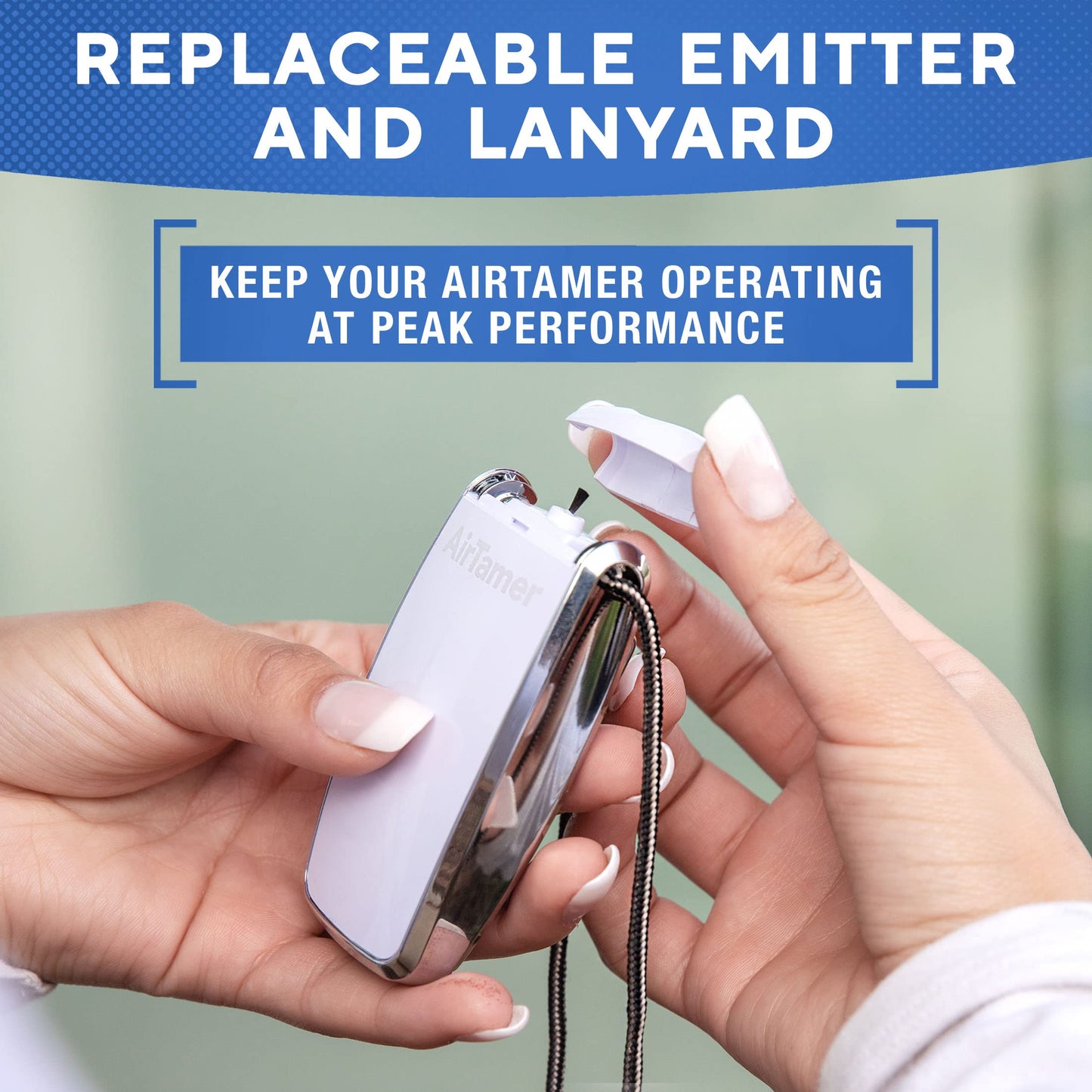 AirTamer A320W Rechargeable Personal Air Purifier, White