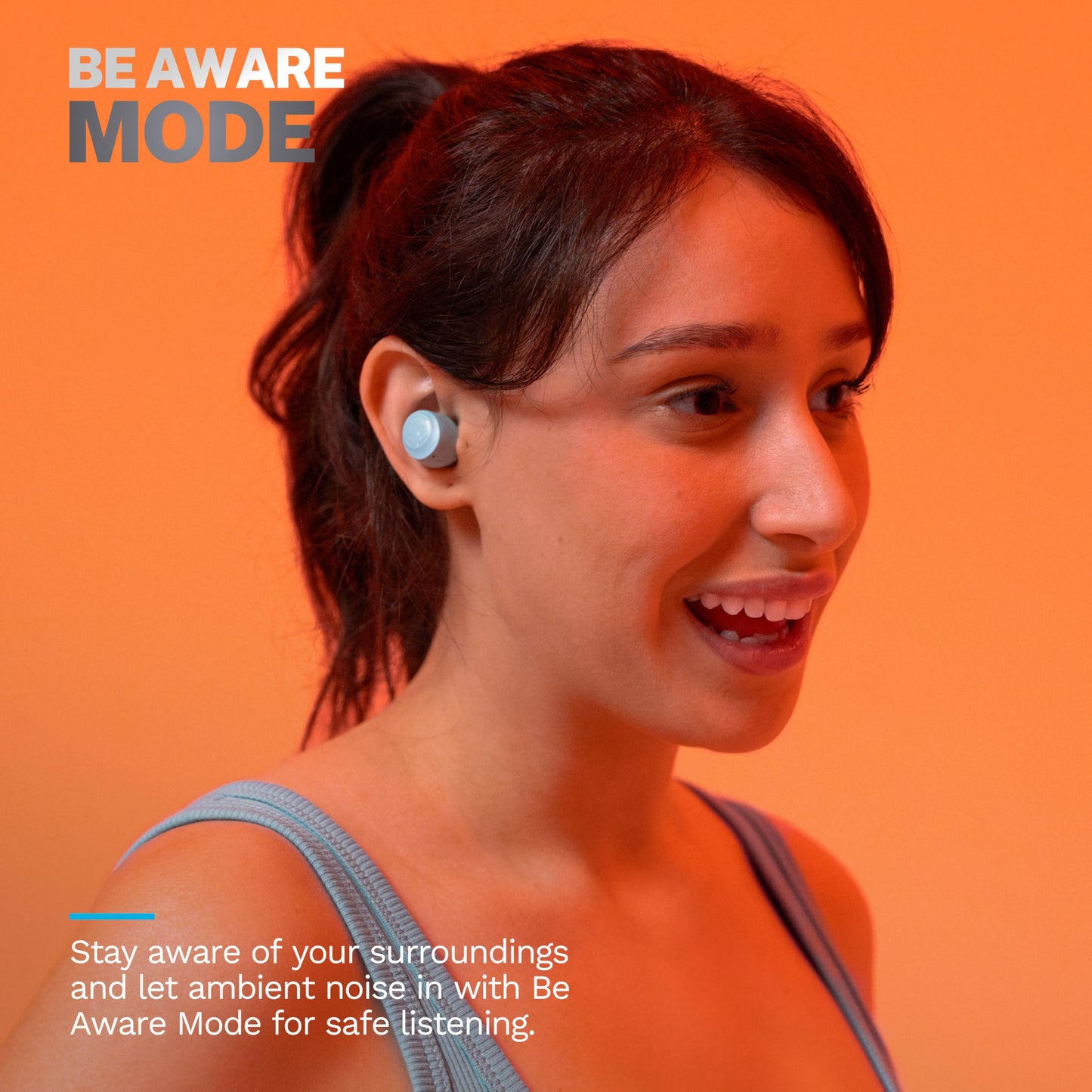 JLab Go Air Pop+, True Wireless Earbuds, Bluetooth Earbuds with Microphone, Dual Connect, EQ3 Sound, Light Blue