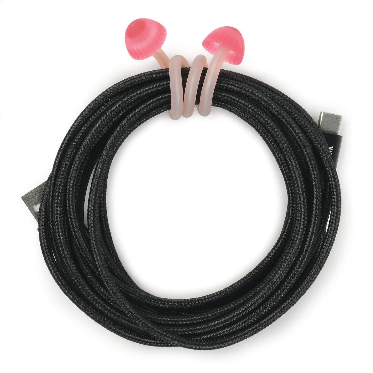 Genuine Fred TRIP WIRES, Mushroom Cable Ties, Set of 2, 4" long, Easily bends for holding and bundling, Multipurpose cord organizer for school, home
