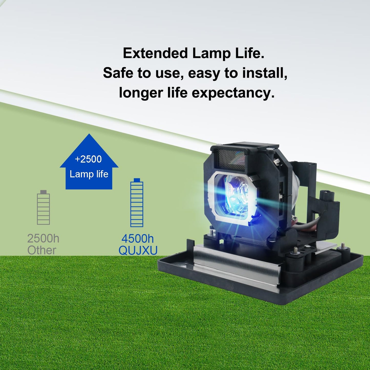QUJXU ET-LAE4000 Replacement Lamp Bulb with housing for Panasonic PT-AE4000/PT-AE4000U/PT-AE4000E Projector Lamp