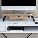 Anji Mountain Monitor Stand - Desktop Organizer & Laptop Riser, Ergonomic Monitor Riser, Space-Saving Monitor Stand for Desk, Durable Construction