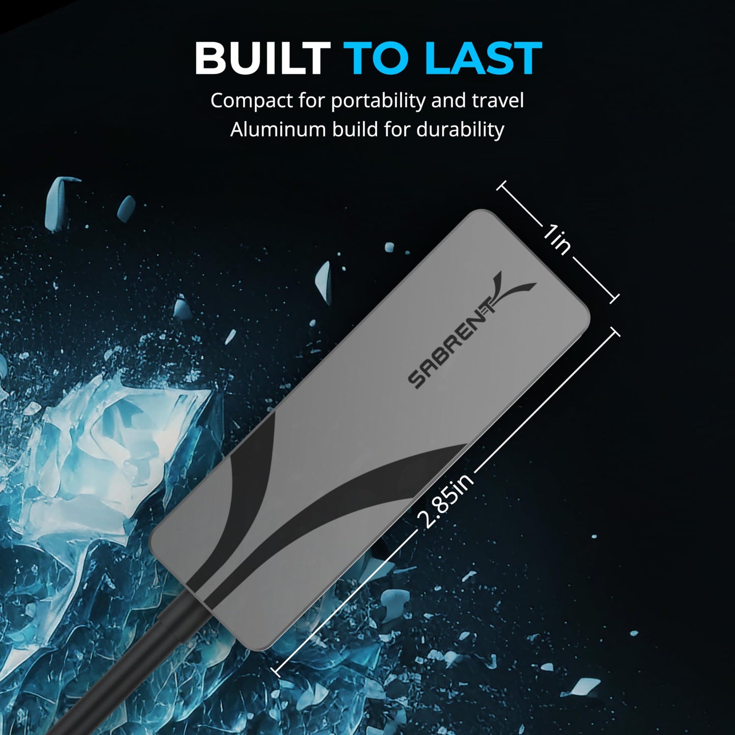 SABRENT USB-A to 2.5Gbps Ethernet Adapter, Multi-Gig (NT-UA25)
