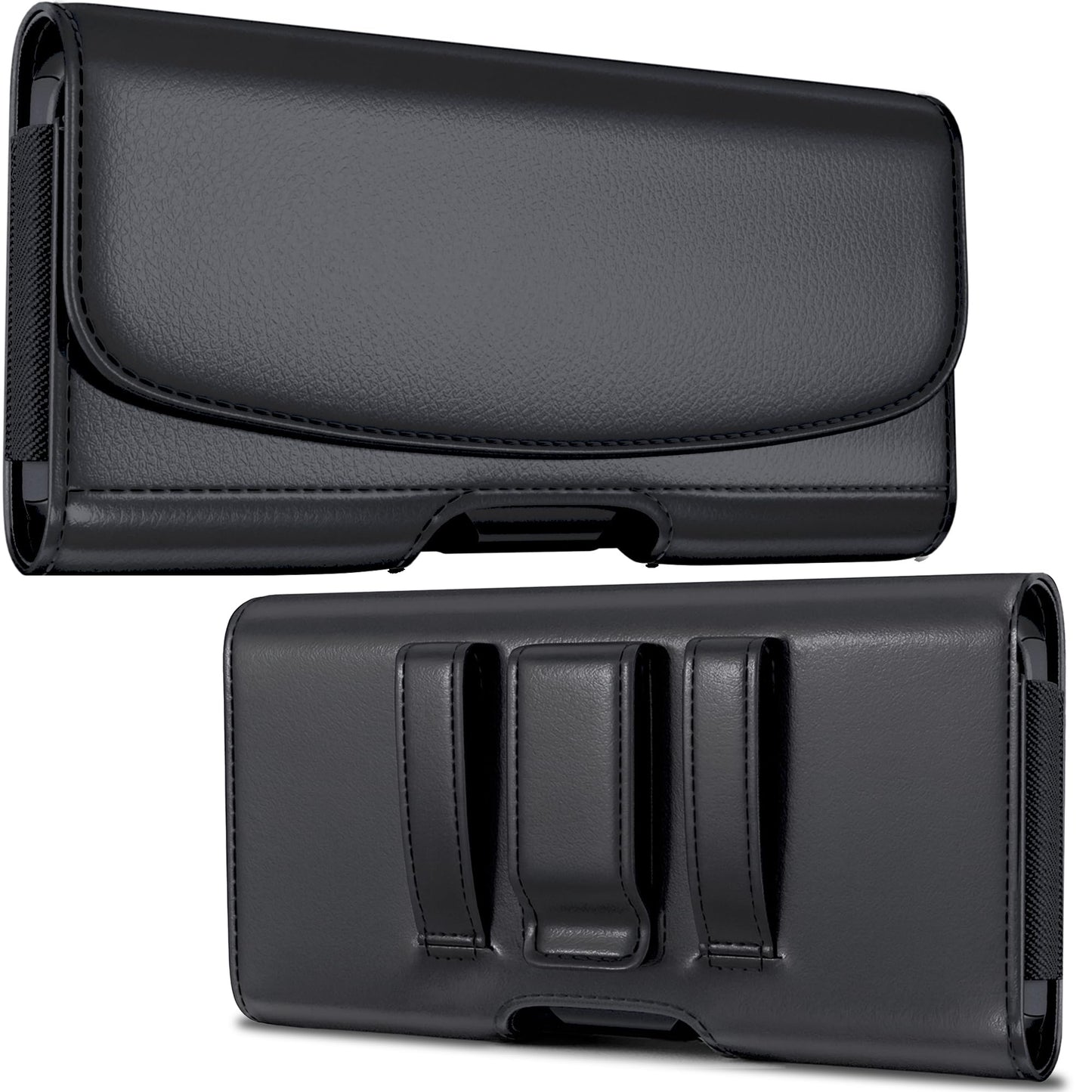 Meilib Cell Phone Belt Holder with Clip, Holster for Men, Premium Cellphone Pouch Case for iPhone 17, 16e, 16, 15, 14, 13, 12, 11 & Pro Models, (Fits