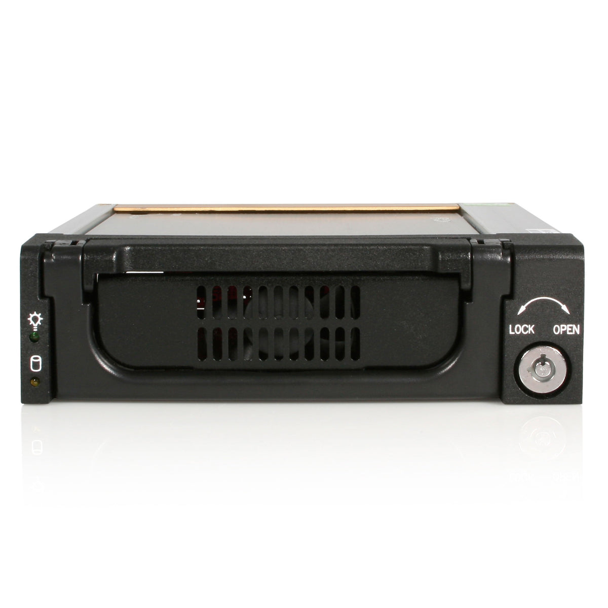 StarTech.com 5.25 in Rugged SATA Hard Drive Mobile Rack Drawer - Aluminum Removable Hard Drive Bay (DRW150SATBK),Black