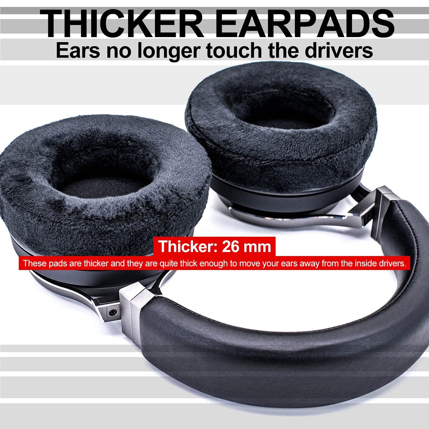 Velour Virtuoso XT Ear Pads Replacement for Virtuoso RGB Wireless SE XT Headset, More - Softer Memory Foam, Added Thickness, Extra Durability (Black)