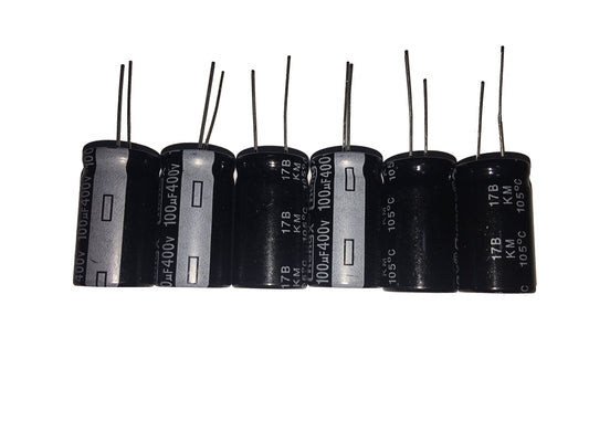 LATTECH 100uF 400V 18X30 +/-20% +105? 6 PCS Aluminum Electrolytic Capacitors