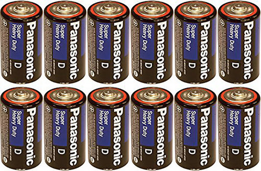 Panasonic Heavy Duty D Batteries X 12