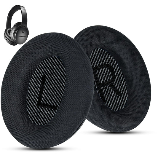Wzsipod Cooling Gel Fabric Replacement Ear Pads for Bose QuietComfort 35 / QC35 II - Memory Foam Ear Cushions, Compatible with QC45 QC25 QC15 AE2
