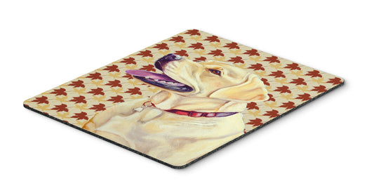 Caroline's Treasures LH9113MP Labrador Fall Leaves Portrait Mouse Pad, Hot Pad or Trivet for Home Office Gaming Working Computers Laptop Mouse