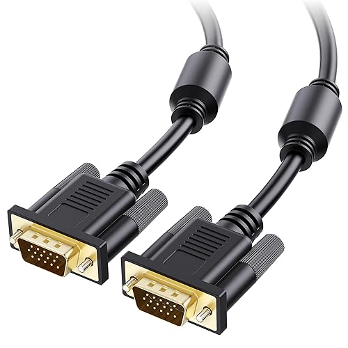 Cable Matters VGA Cable with Ferrites - 10ft, VGA Cord for Computer Monitor, Monitor Cable Male to Male