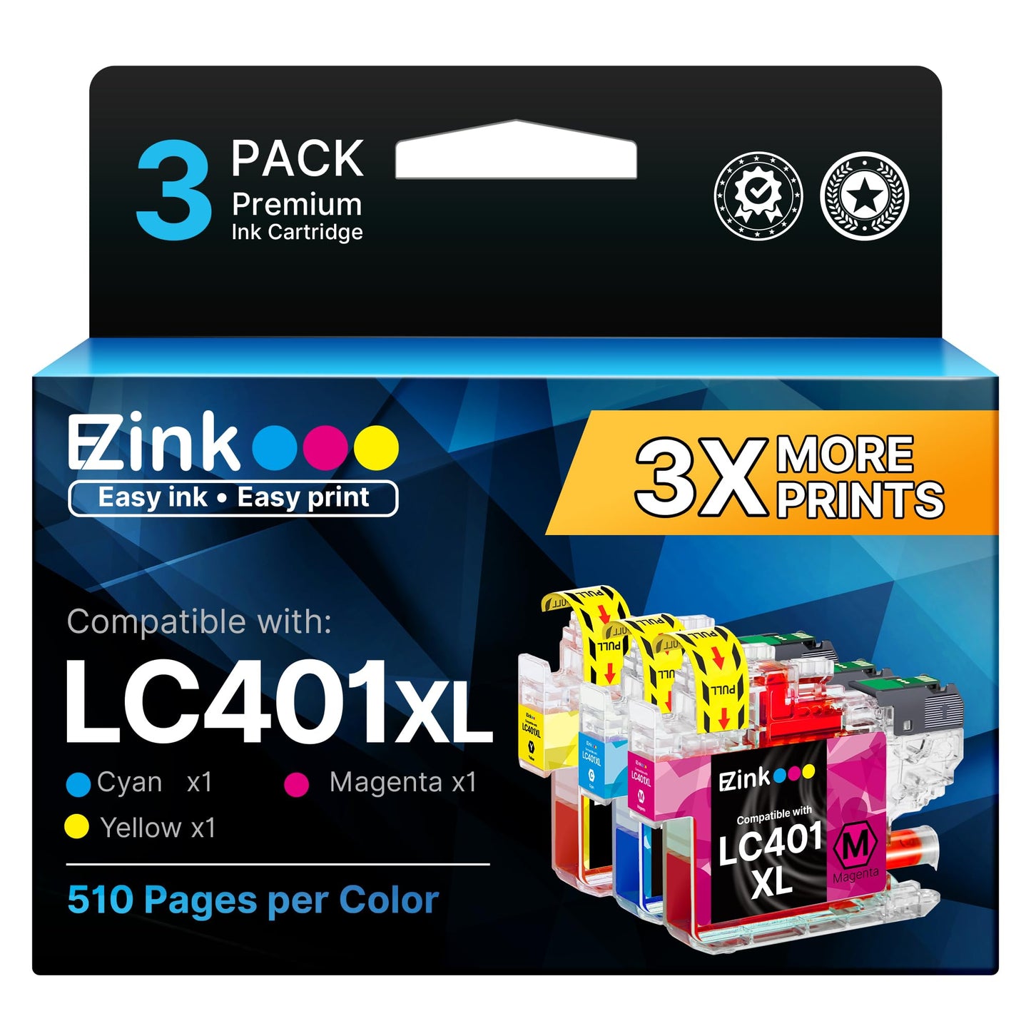 E-Z Ink Compatible LC401 Ink Cartridges for Brother Printer LC401XL LC 401