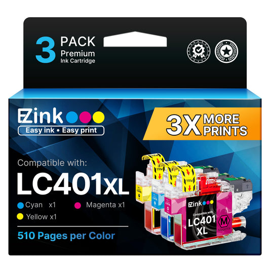 E-Z Ink Compatible LC401 Ink Cartridges for Brother Printer LC401XL LC 401