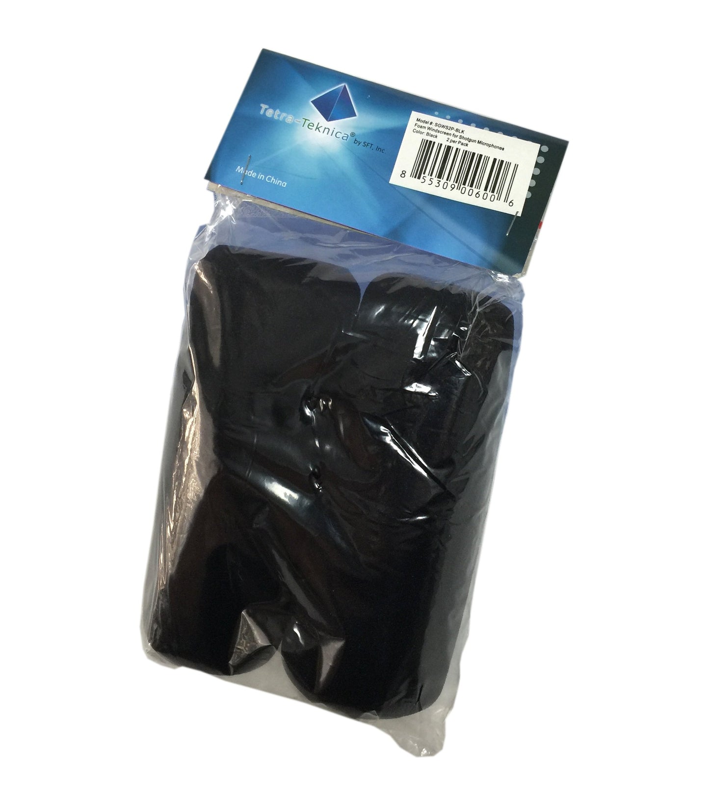 Tetra-Teknica Essentials Series Foam Windscreen for Shotgun Camera Microphones up to 4.5 Inch in Length, Color Black, 2 Pack