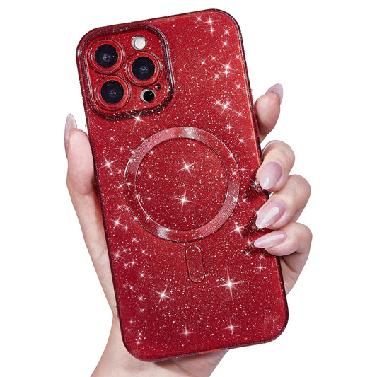 LoeoeL for iPhone 12 Pro Case Glitter Compatible with Magsafe, Girly Cute Sparkly Magnetic Mag Safe Pretty Phone Case for Women, Bedazzled Bling