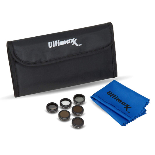Ultimaxx 8PC Camera Lens Filter Kit for DJI Mavic Air, Multi-Coated Filters Lens Protector Accessories, Set of 6 Filters (UV, CPL, ND4, ND8, ND16