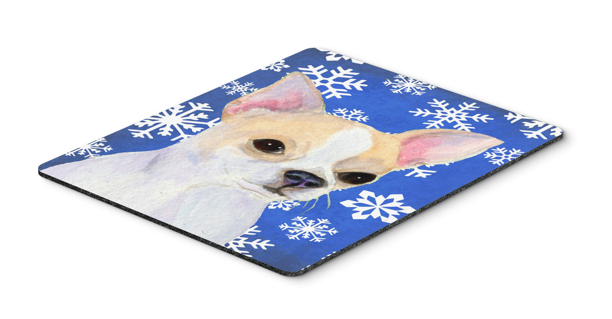Caroline's Treasures SS4612MP "Chihuahua Winter Snowflakes Holiday Mouse Pad, Hot Pad or Trivet" for Home Office Gaming Working Computers Laptop Mouse