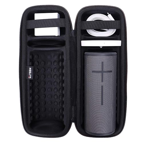 LTGEM Case Compatible with Ultimate Ears Boom 4/3 Portable Waterproof Speaker and Charger Dock, Black
