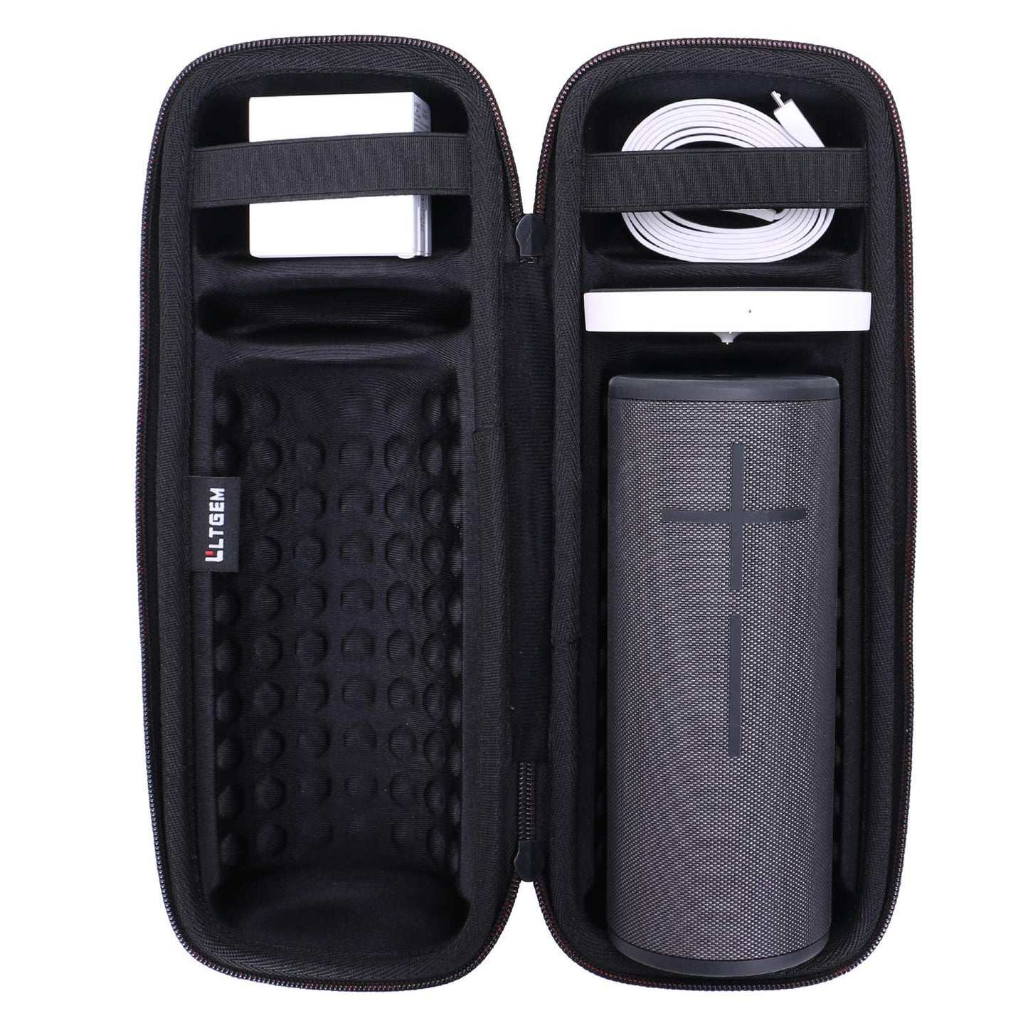 LTGEM Case Compatible with Ultimate Ears Boom 4/3 Portable Waterproof Speaker and Charger Dock, Black