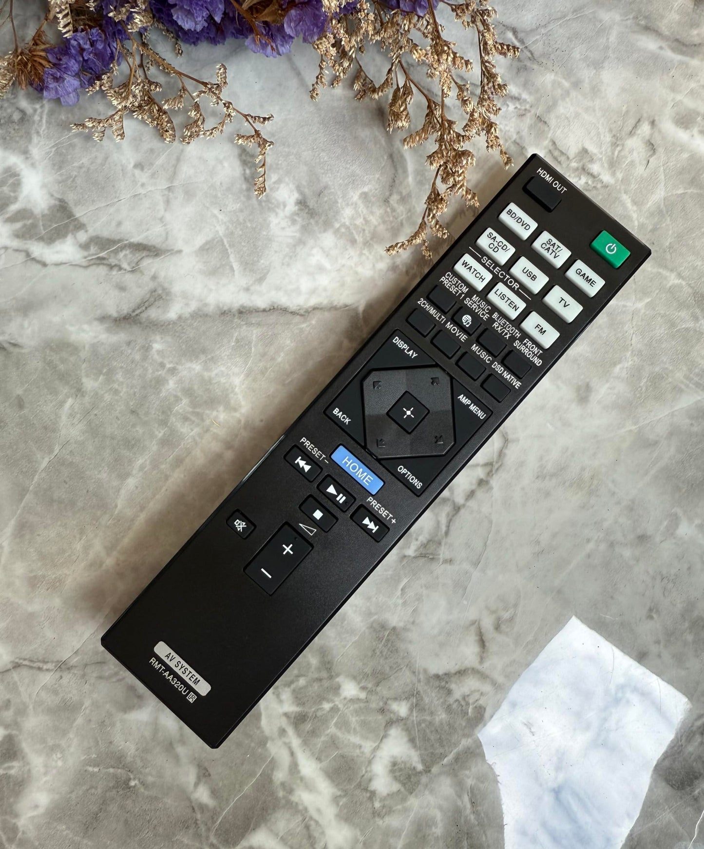 RMT-AA320U Replacement Remote Control for Sony STR-DN1080 STRDN1080 STR-DH770 STR-ZA810ES STRZA810ES STR-DN1070 AV Receiver