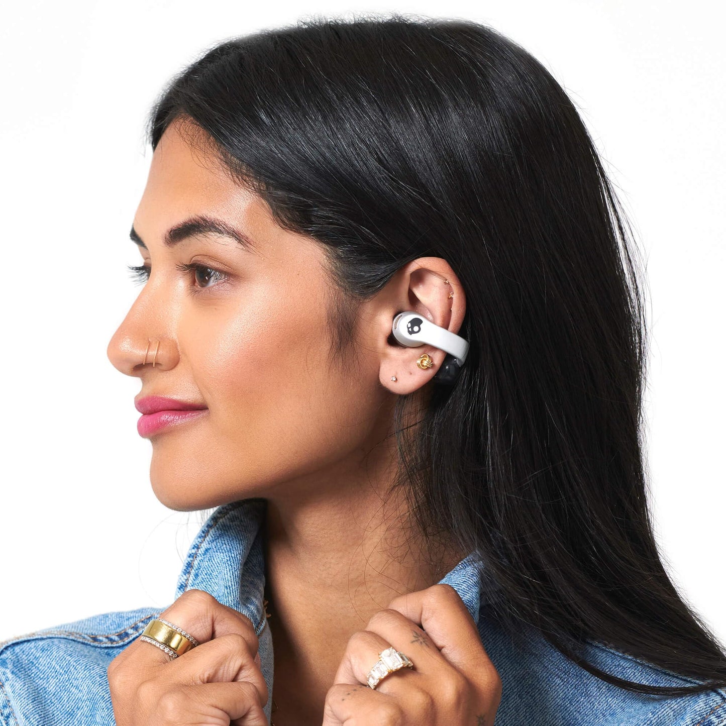 Skullcandy Push 720 Open Wireless Open-Ear Bluetooth Earbuds - Chrome