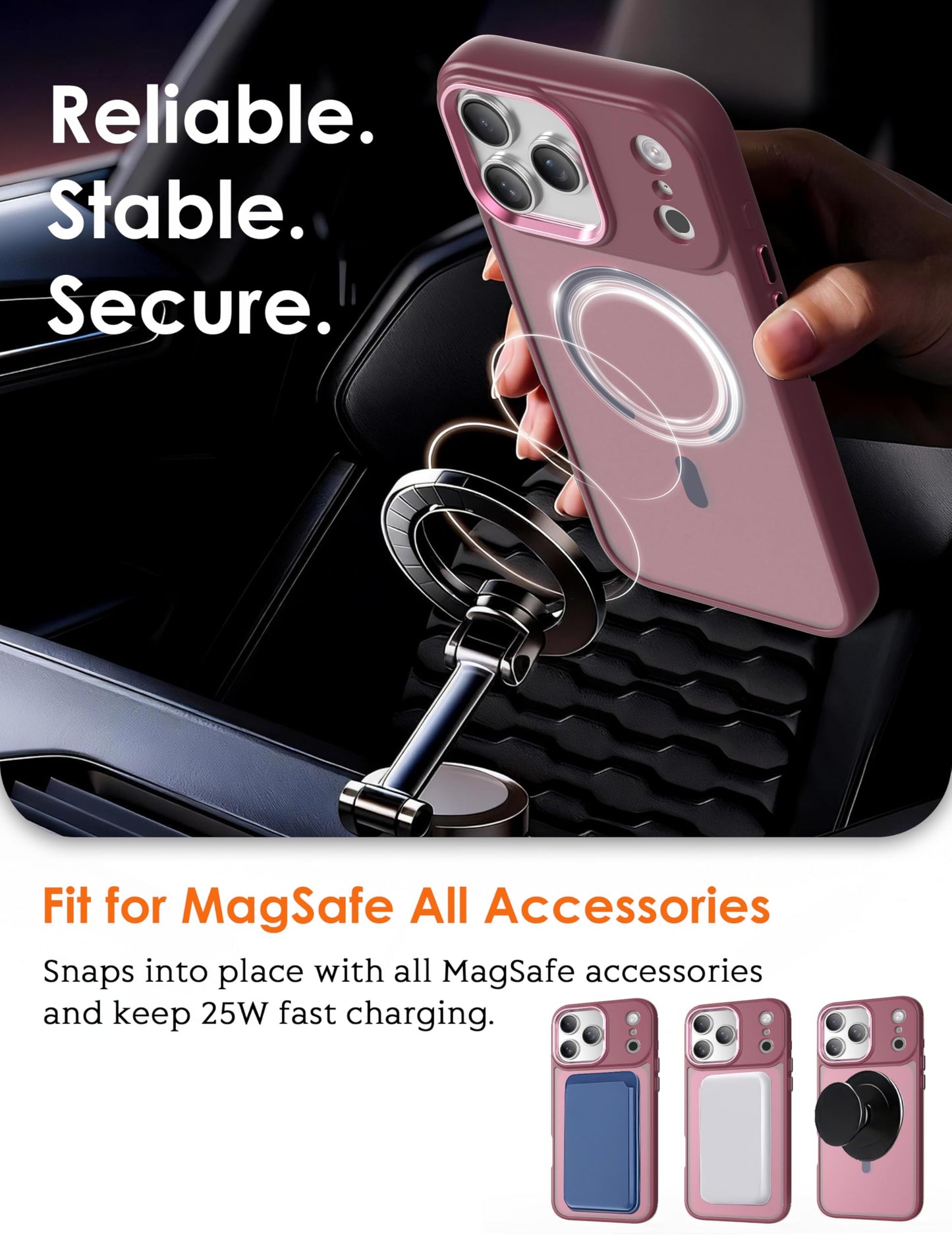 IAIYOXI Magnetic Case for iPhone 13 Pro [MagSafe Compatible] - Translucent Matte Slim Thin Shockproof Protective Cover for Women, Men, and Girls