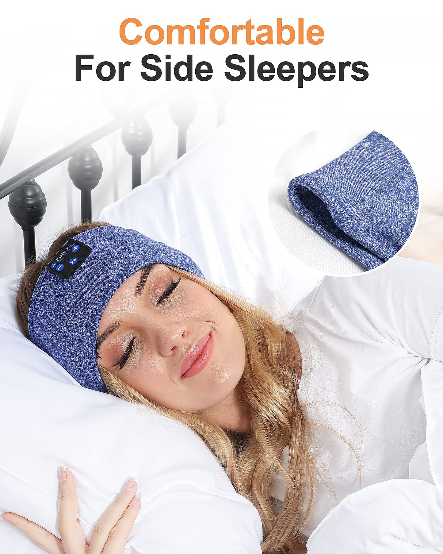 Fulext Sleep Headphones Bluetooth Headband,Sleeping Headphones Sports Headband, Long Time Play Sleeping Headsets with Built in Speakers Perfect…