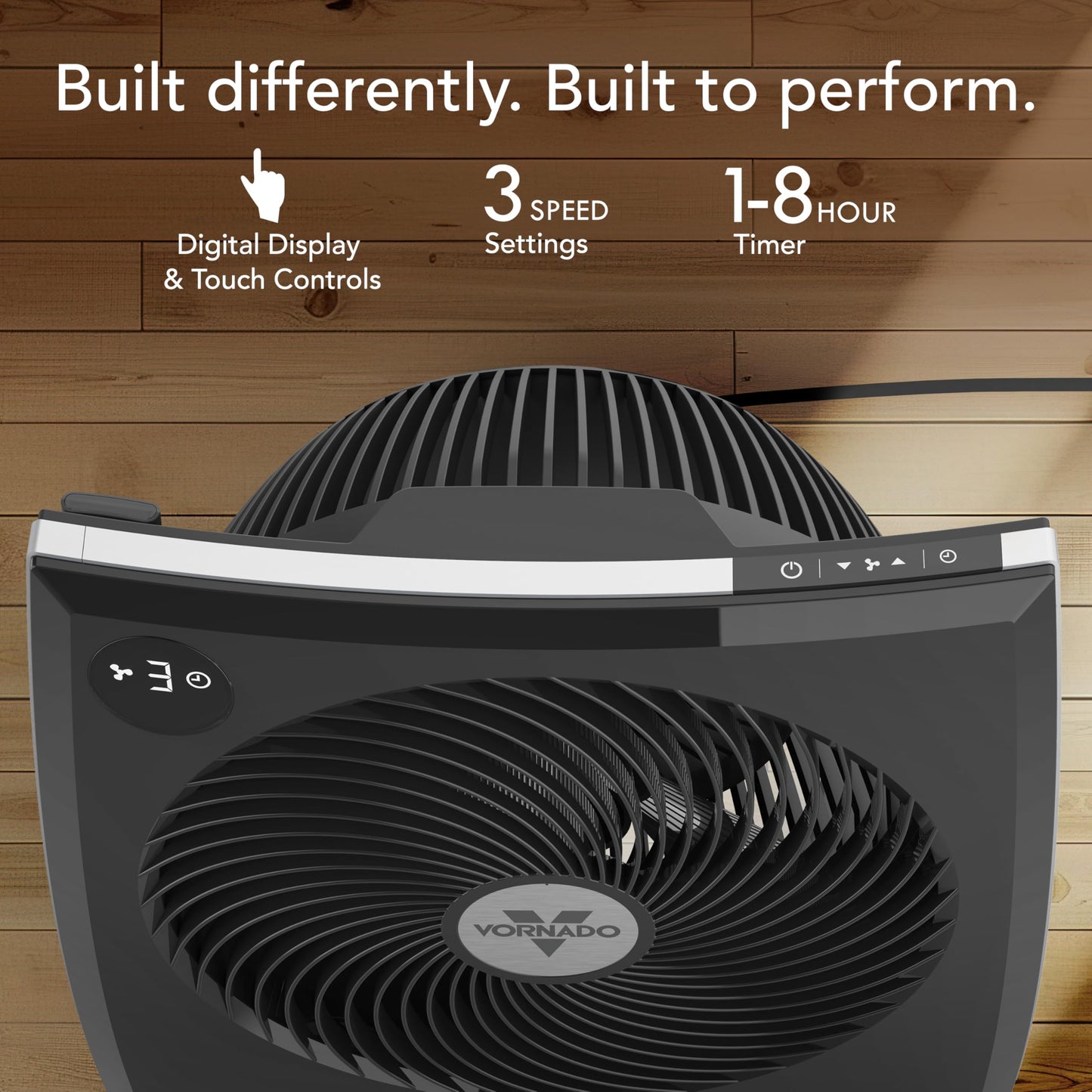 Vornado 279TR Whole Room Circulator with Remote, 1-8 Hour Timer, LED Display, Adjustable Tilt, Black