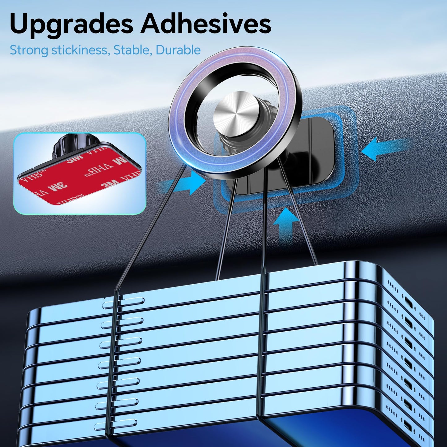 for Magsafe Car Mount Vent?20 Strong Magnets?for iPhone Magnetic Car Mount?360°?Cell Phone Mount for Car?Hands Free?Air Vent Phone Holders for Your