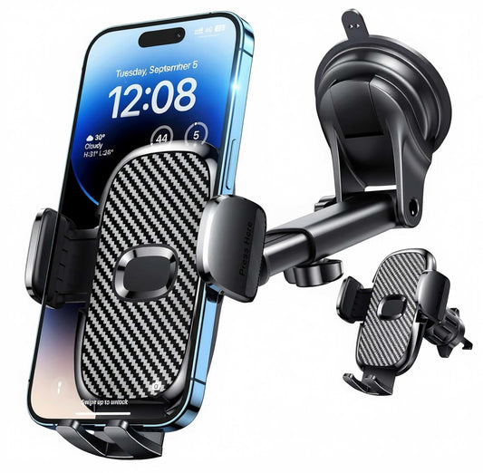 FESIYOYE Car Phone Holder[Military-Grade 360°Suction Cup] Phone Holders for Your Car Universal Accessories Air Vent Dashboard Windshield Phone Mount