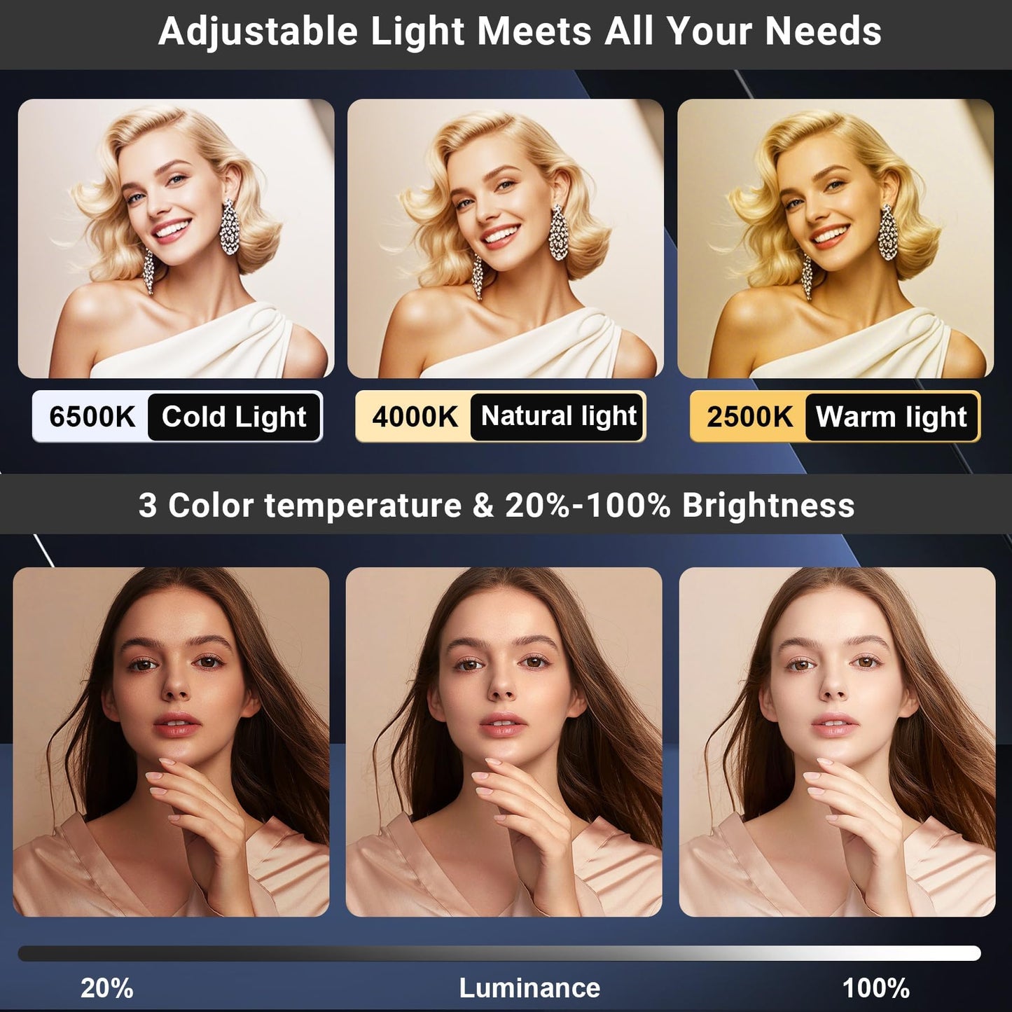 Rechargeable Ring Light Without Stand, Cordless Square Ring Light for 360 Photo Booth Accessories, Phone Video Stabilizer for iPhone with 4000mAh