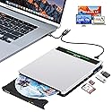 NOLYTH External CD Drive for Laptop: Portable USB3.0 DVD ROM Burner - Optical USB C CD/DVD Player with SD/TF/2 USB Ports Compatible with Apple Mac