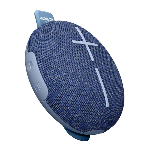 Ultimate Ears MINIROLL Ultra-Portable Waterproof Bluetooth Speaker, Big Bass, IP67 Dustproof, 131 ft (40 m) Range - Majestic Blue