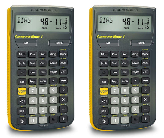 Calculated Industries 4050 Construction Master 5 Construction Calculator Pack of 2