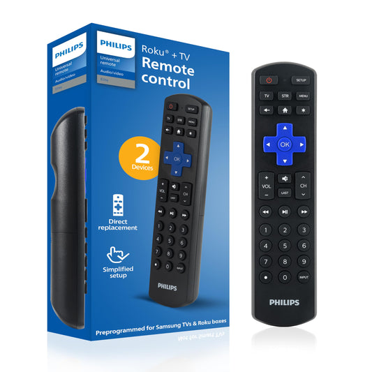 Philips Roku TV Remote Replacement, Compatible with Roku Philips TV, TCL/ONN/Hisense/Sharp/Element/Westinghouse, Roku Replacement Remote SRP6320R/27