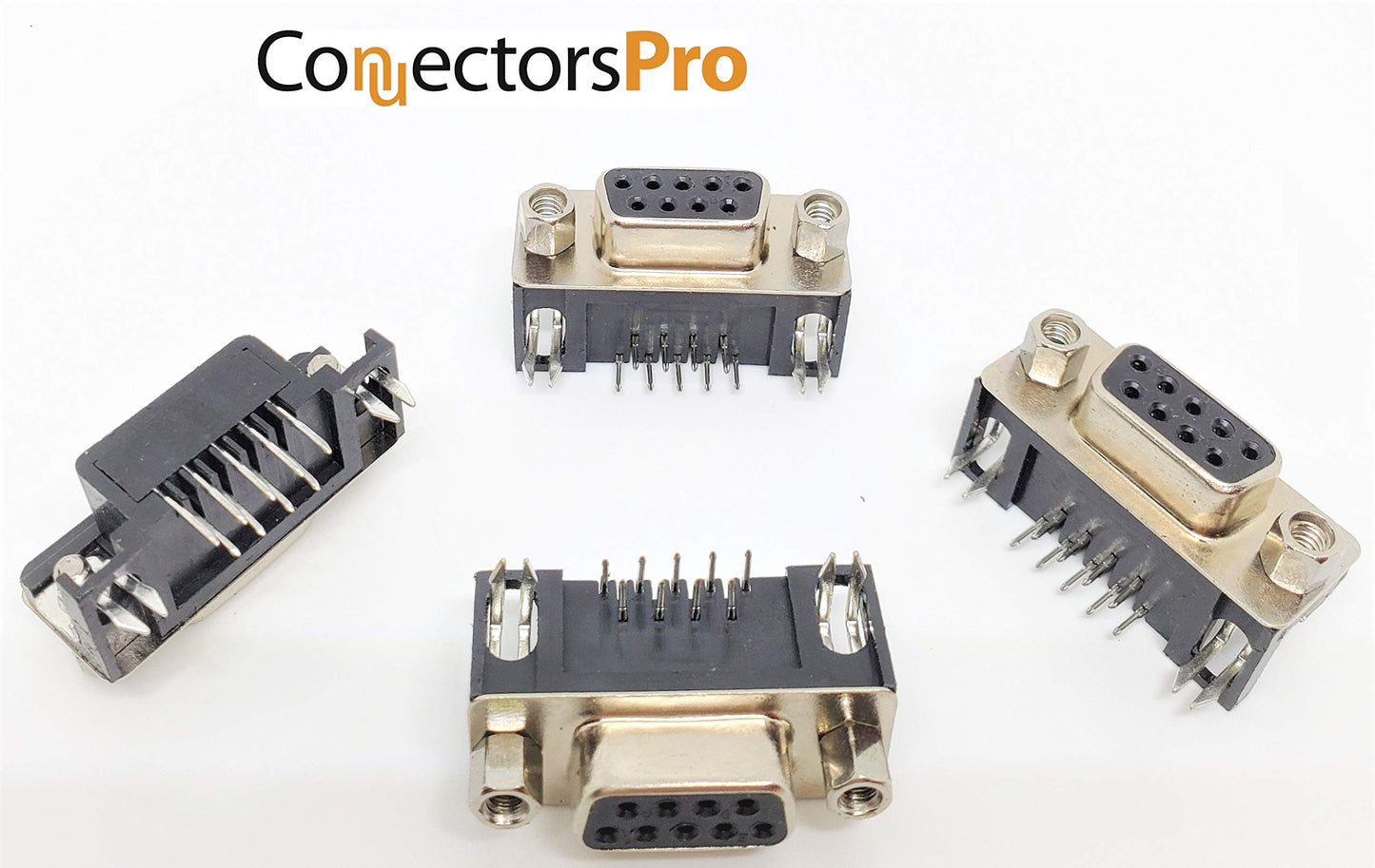 PC Accessories - Connectors Pro DB9 Female Right Angle PCB Mount Connector, 90 Degree D-Sub, 10-Pack