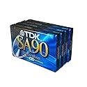 TDK SA 90 High Bias Ultimate CD Performance Blank Audio Cassettes, 4 Pack