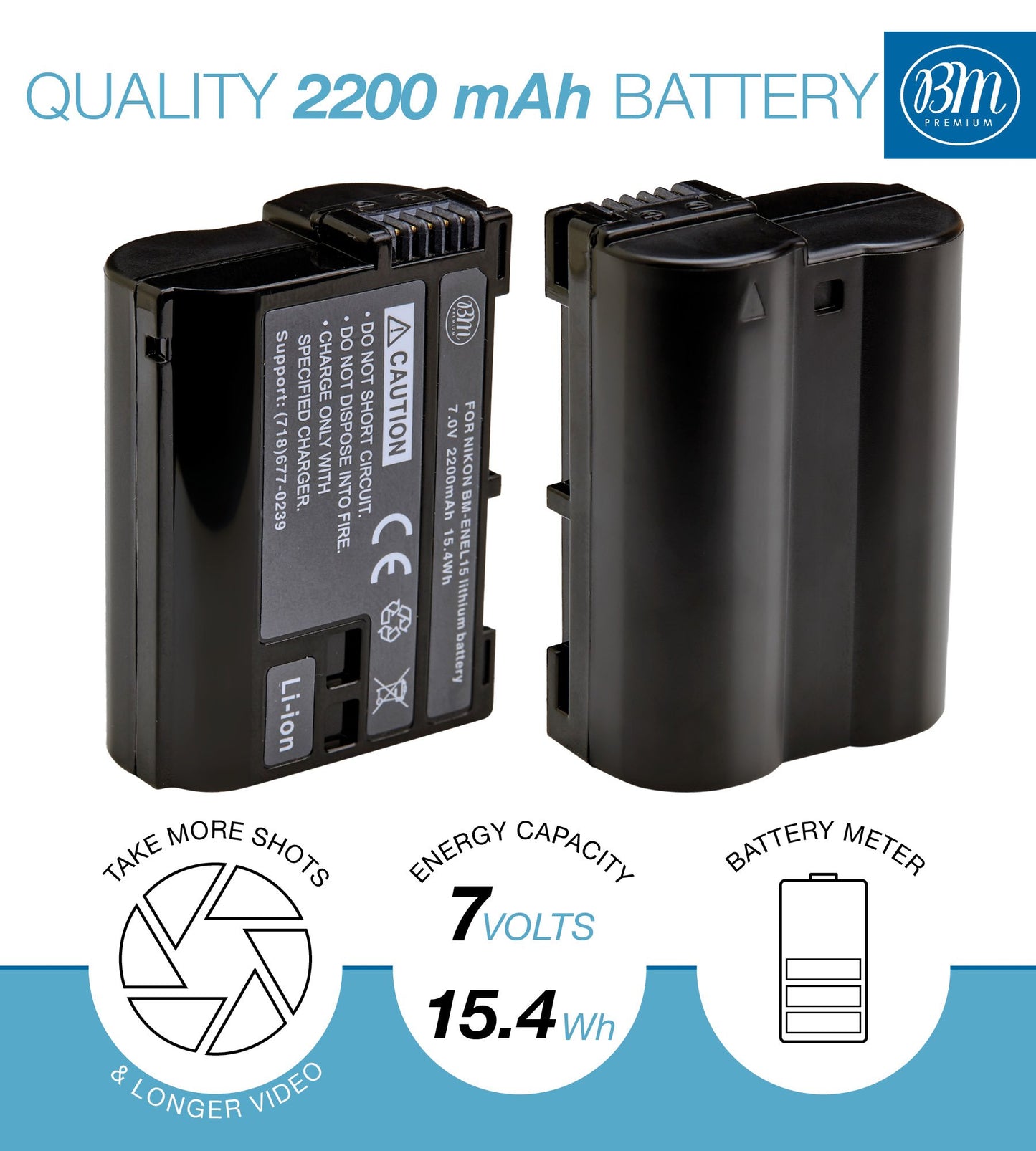 Battery Grip Kit for Nikon D850 Digital SLR Camera - Includes Qty 4 BM Premium EN-EL15 Batteries + Rapid AC/DC Battery Charger + MB-D18 Replacement