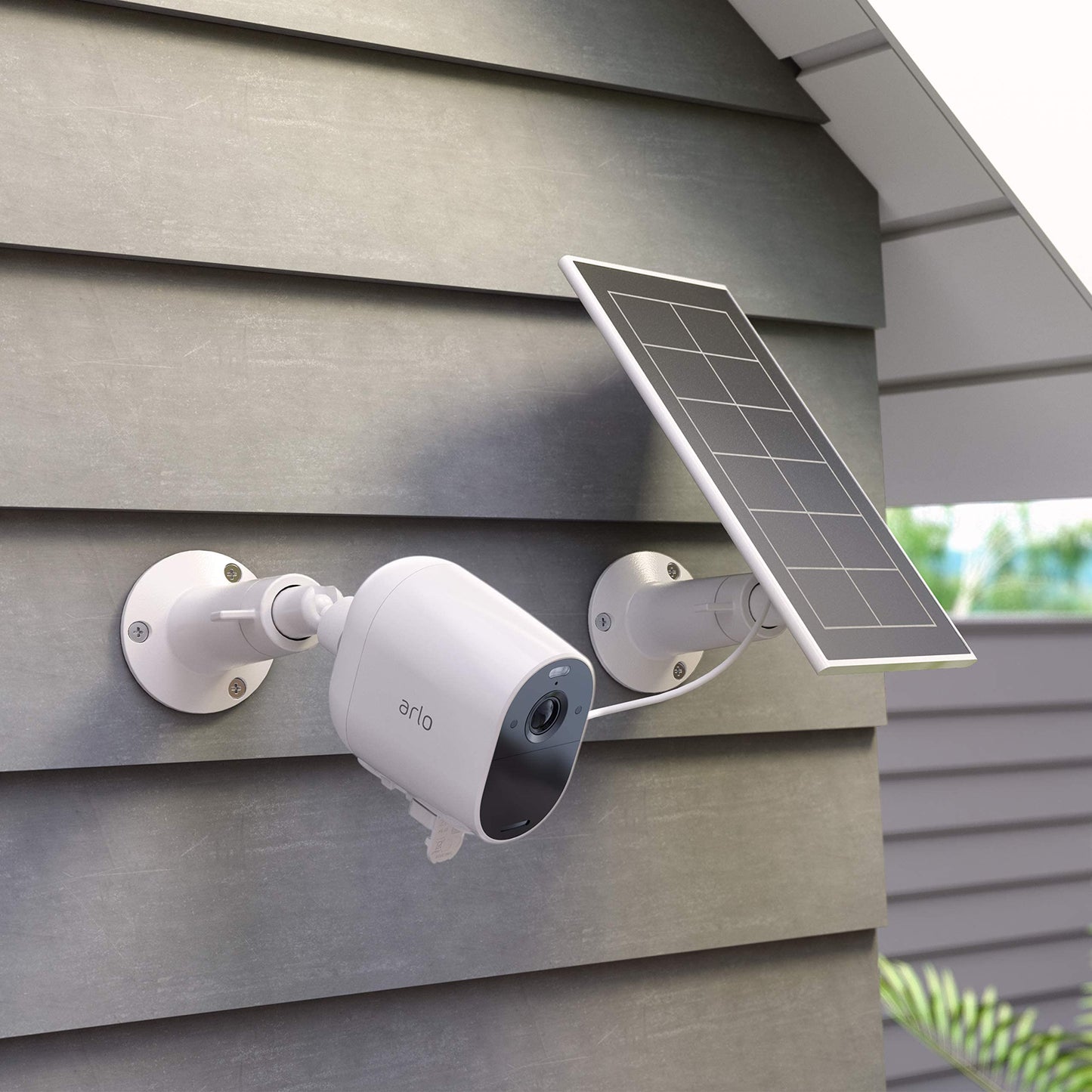 Arlo Essential Solar Panel Charger - Arlo Certified Accessory - Weather Resistant, 8 ft Power Cable, Adjustable Mount, Only Works with Arlo Essential