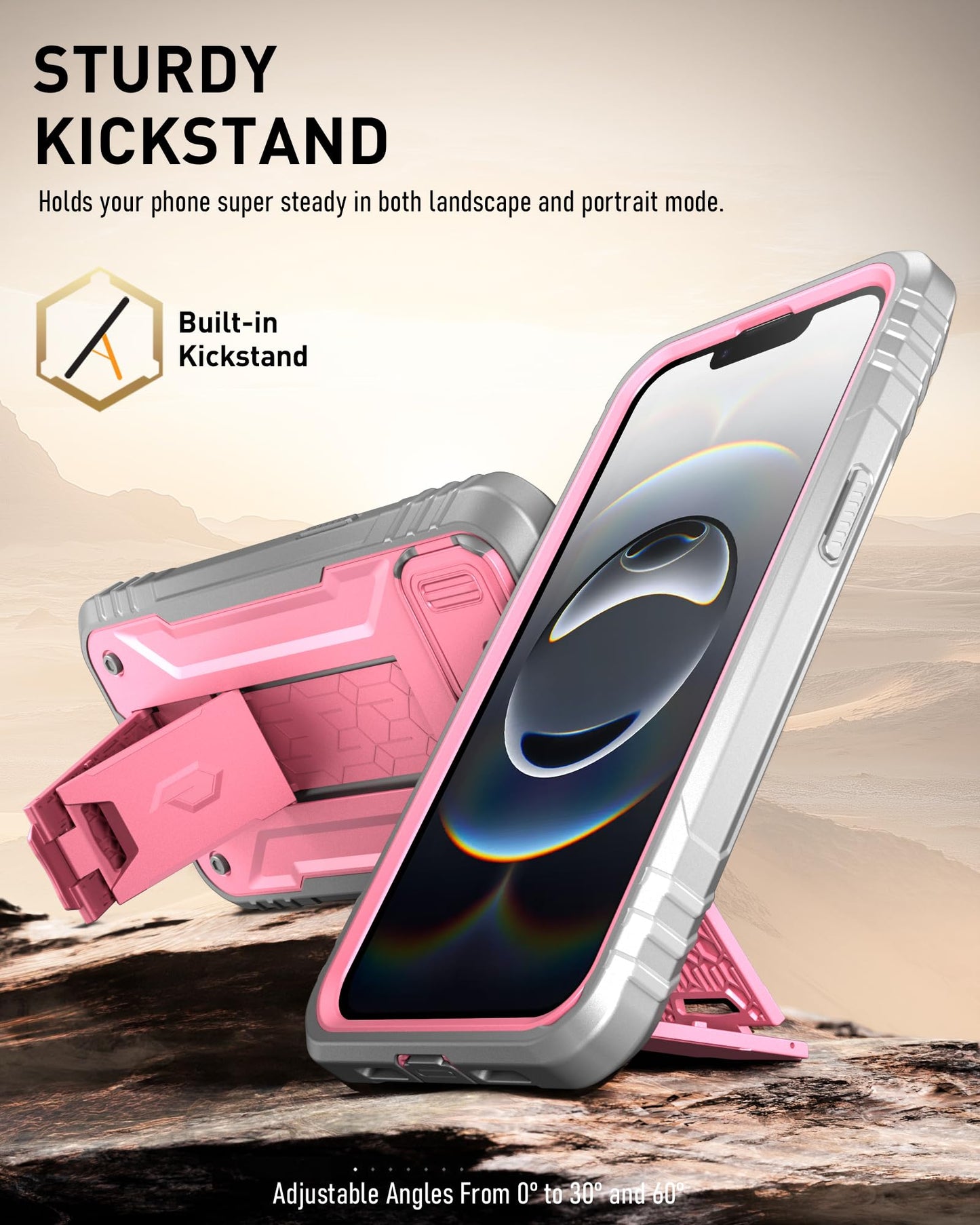 Poetic Revolution for iPhone 17e Case & iPhone 16e 6.1 inch Case, [Slide Camera Cover], Full-Body Military Grade Rugged Shockproof Cover