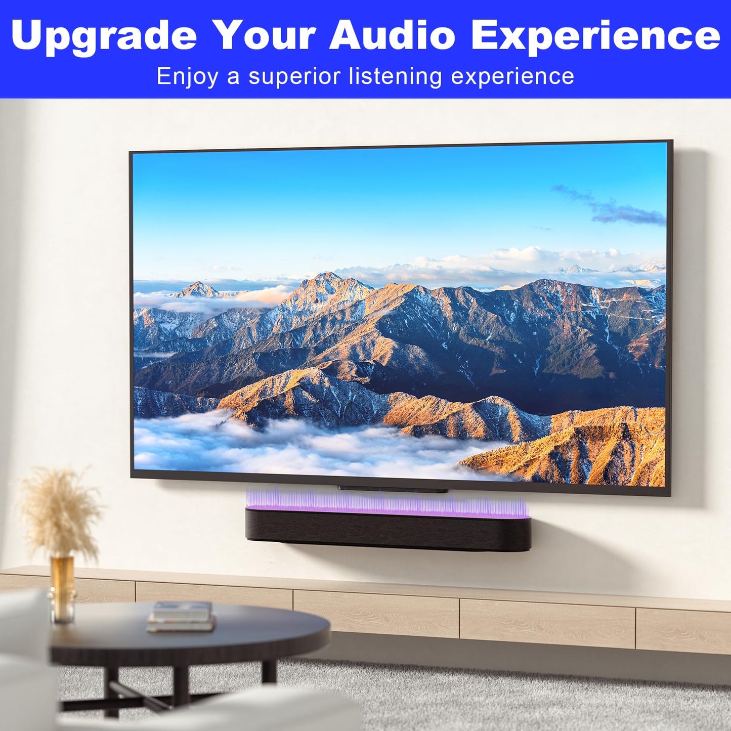 BYMECOST Soundbar Mount for Sonos Beam, Heavy Duty Wall Mount Bracket Compatible with Gen 1 & Gen 2, Sonos Beam Sound Bar Mounting Bracket Under TV or