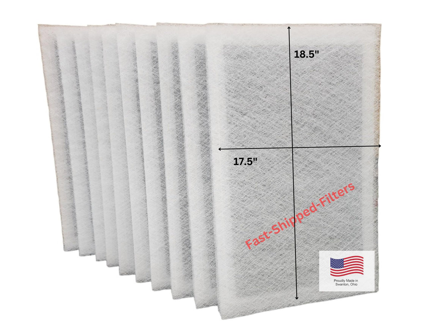 Fast-Shipped-Filters 10 Pack 20x20 Replacement Filter Pads Designed to Fit with AirRanger Air Cleaner Refill White