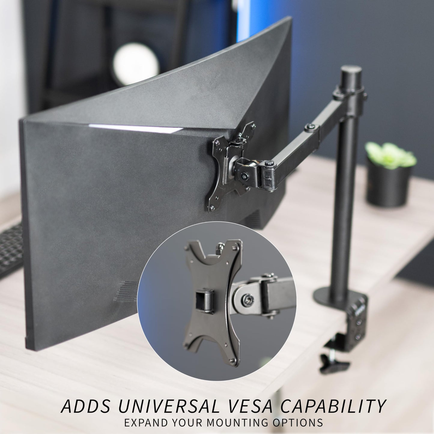 VIVO VESA Adapter Plate Bracket, Designed for Sceptre C25, C30, and C34 Monitors, VESA up to 100x100, Black, MOUNT-SRC30