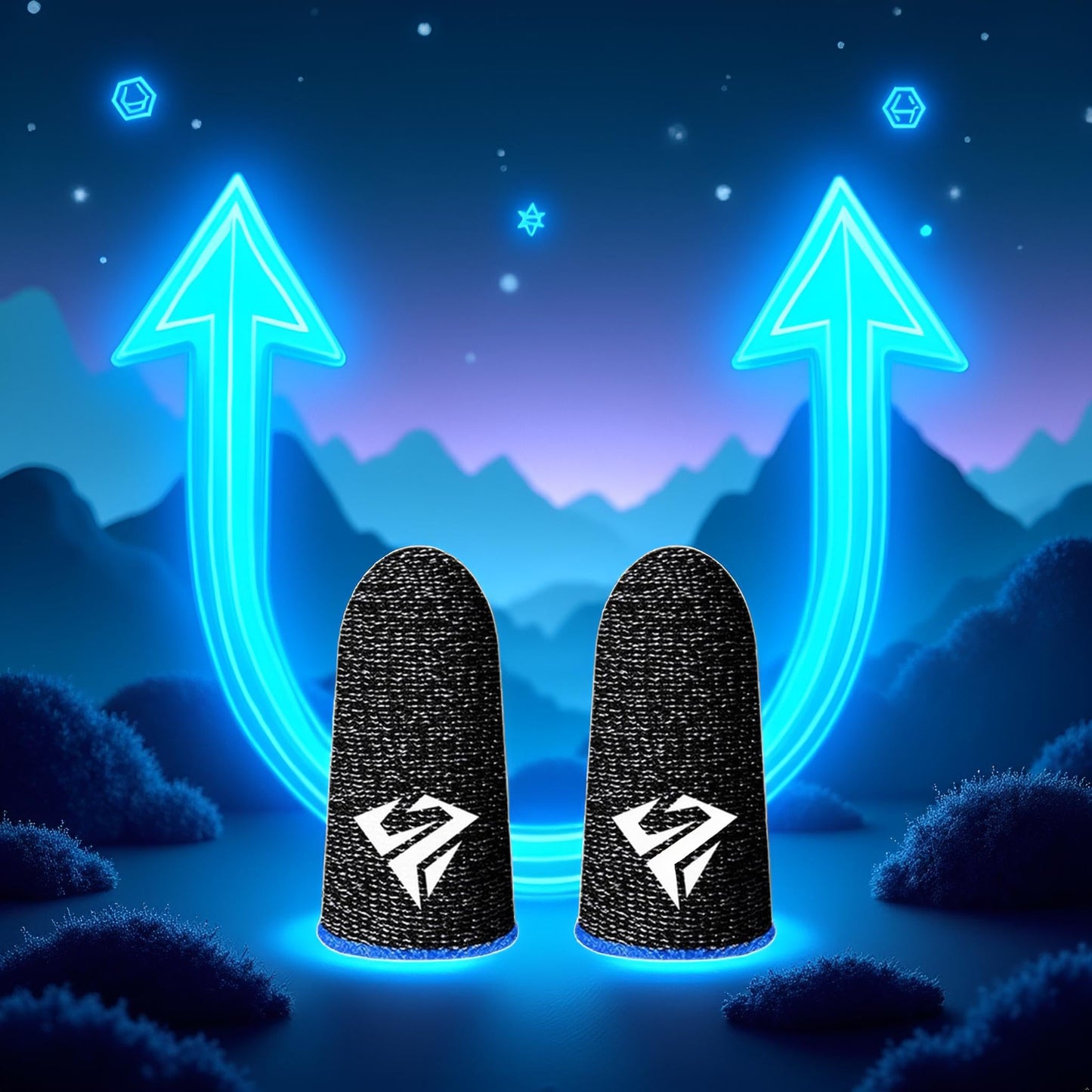 1 Pair for Pubg Mobile Games Gaming Finger Sleeve Breathable Fingertips Sweatproof Fingertip for Mobile Cove Slip Finger Gloves, Cell Phone Gaming