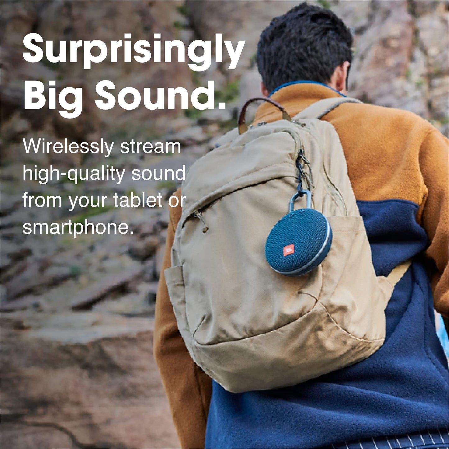 JBL Clip 3, Gray - Waterproof, Durable & Portable Bluetooth Speaker - Up to 10 Hours of Play - Includes Noise-Cancelling Speakerphone & Wireless