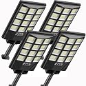 TFKK Solar Lights Outdoor Motion Sensor, 6500K Bright LED Flood Light with Remote Control, IP65 Waterproof Security Wall Light for Yard, Garden