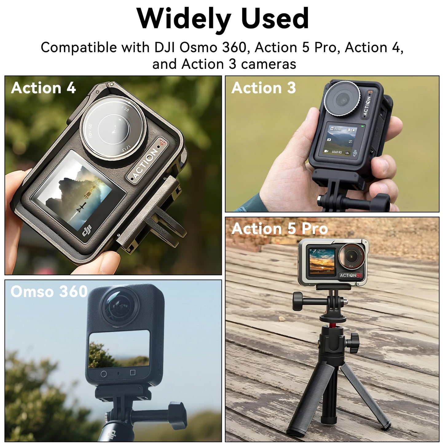 DEBMALE Osmo Action Camera Magnetic Adapter - Quick Release Adapter Mount for DJI Osmo 360/Action 5 Pro/Action 4/Action 3 Camera Accessories