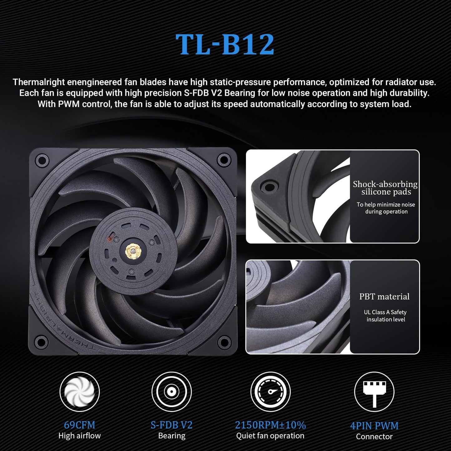 Thermalright Frozen Edge 360 Black AIO Water Cooler,Liquid CPU Cooler, 3×120mm PWM Fans Water Cooling System,2150RPM High Speed Fan,Compatible