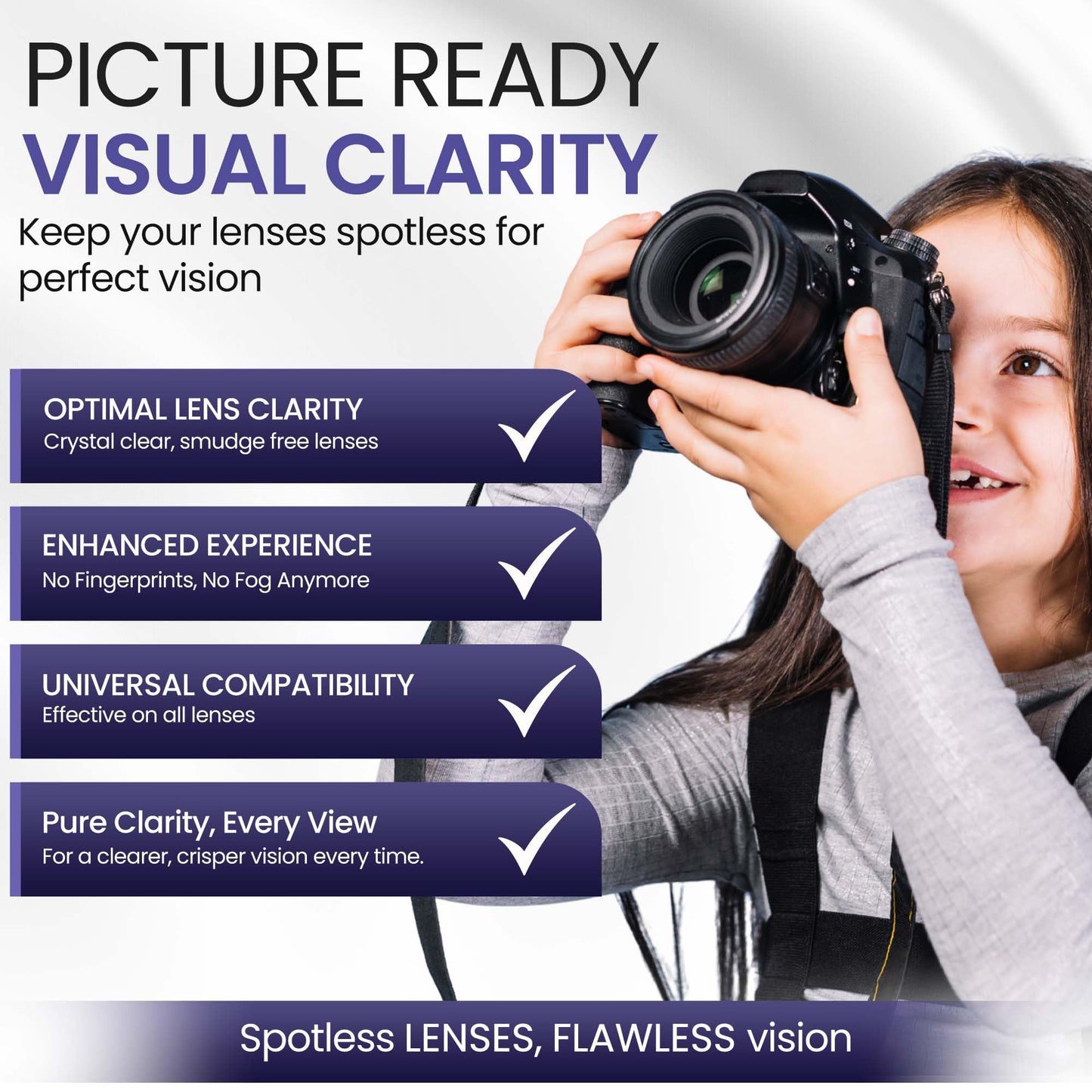ULTRAVUE’s Ultimate Camera Lens Cleaning Kit -Camera Lens Cleaner, Lens Pen, Fog Stopper, and Microfiber Cloths - Camera Cleaning Kit - Lens Blower