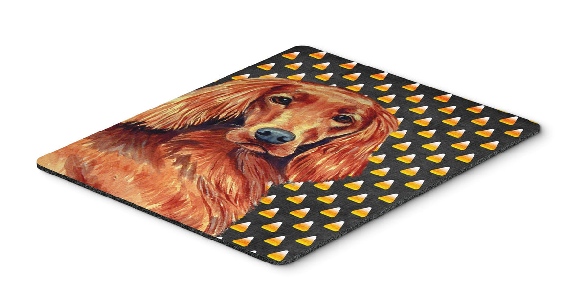Caroline's Treasures LH9039MP Irish Setter Candy Corn Halloween Portrait Mouse Pad, Hot Pad or Trivet for Home Office Gaming Working Computers Laptop